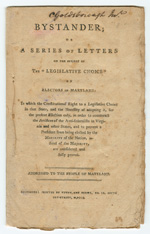 Maryland pamphlet printed in 1800