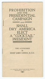 Cannon pamphlet in support of continuing prohibition