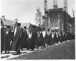 Chapel construction during the 1931 commencement (held in Page Auditorium)