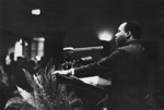 Martin Luther King, Jr. speaking in Page Auditorium.